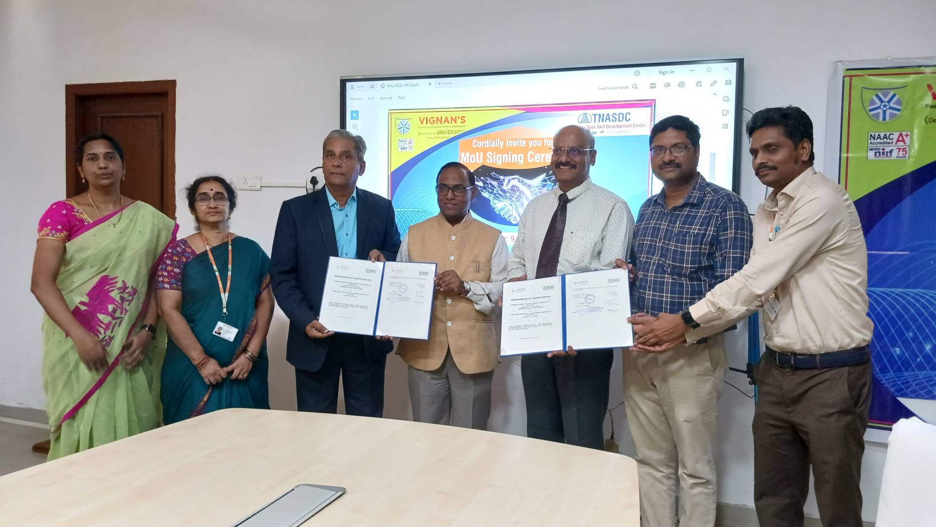 MOU SIGNING CEREMONY AT NAZARETH COLLEGE OF ARTS AND SCIENCE, CHENNAI - 18.08.2022