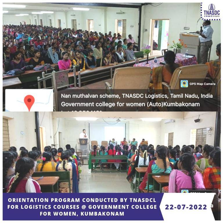 Orientation Program Conducted By TNASDCL For Logistics Courses @ Government Arts and Science College, Coimbatore 22- 07- 2022