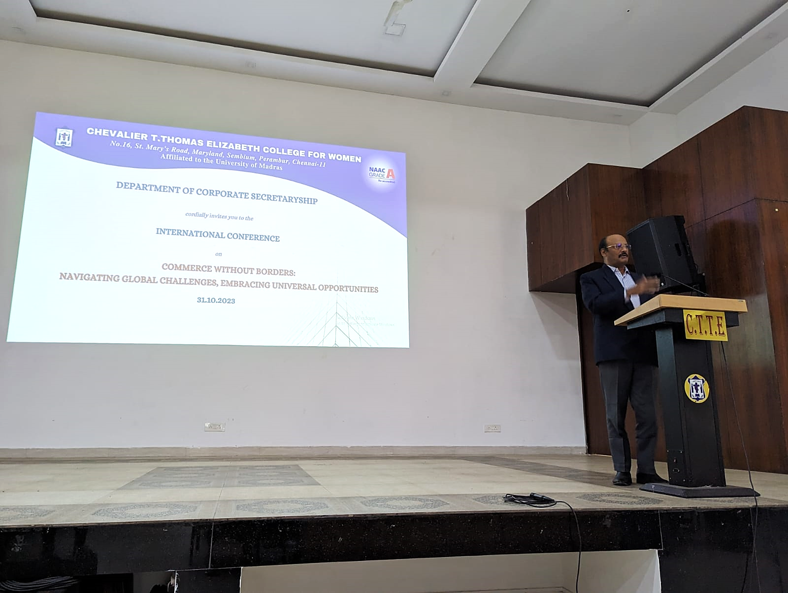 MOU SIGNING CEREMONY AT NAZARETH COLLEGE OF ARTS AND SCIENCE, CHENNAI - 18.08.2022